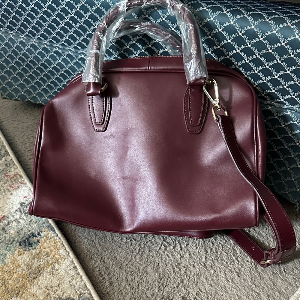 Cuore & Pelle Burgundy Satchel - Picture 2 of 5